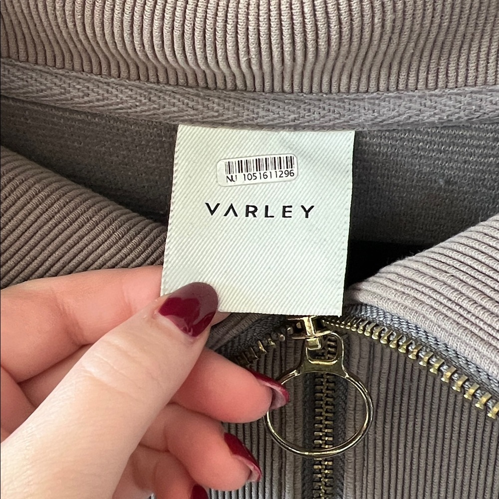 Varley Taupe Half-Zip Sweatshirt - Picture 5 of 12